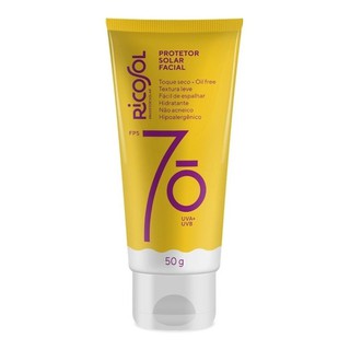 Protetor Solar Facial Ricosol Toque Seco Oil-free Fps70 50g