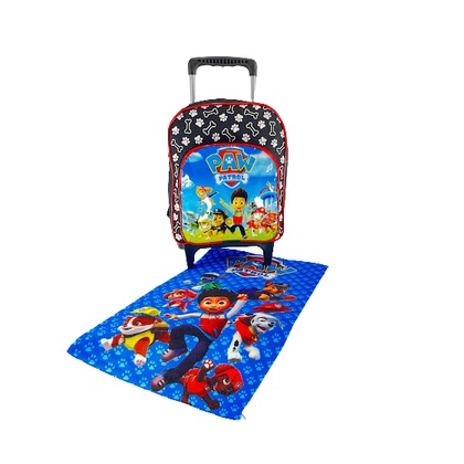 Mochila Patrulha Canina Boy Creche Tam P Com Rodas