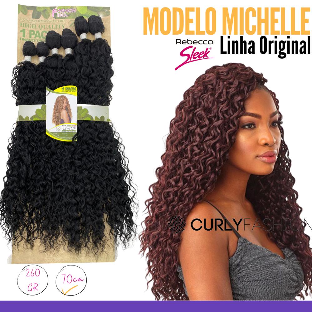 Cabelo Cacheado Para Entrelace Orgânico Michelle Sleek Melhor Preço |  Shopee Brasil