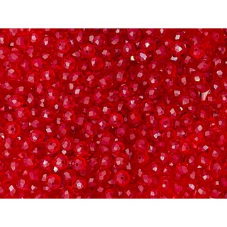 Top Brass 8mm Glass Beads Red