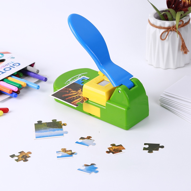 Henniu Máquina de fazer quebra-cabeças Cortador de placa de papel com 10  pçs placas de espumas adesivas diy imagem foto quebra-cabeças cortador de  scrapbooking fazendo para crianças diy brinquedos art