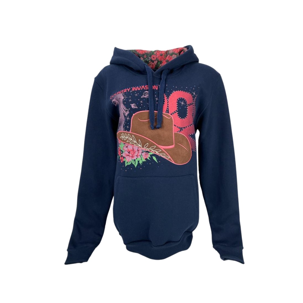 Moletom Capuz Feminino Marinho - Compre agora