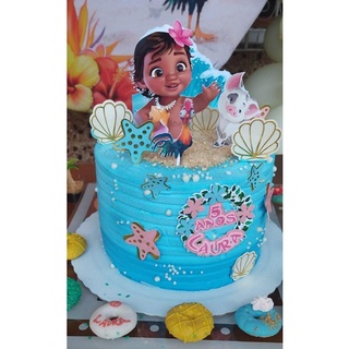 Topo de bolo decoração festa Moana aniversário perfeiro EVA