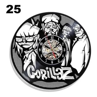 Gorillaz 25 - Relógio Disco De Vinil Decoração