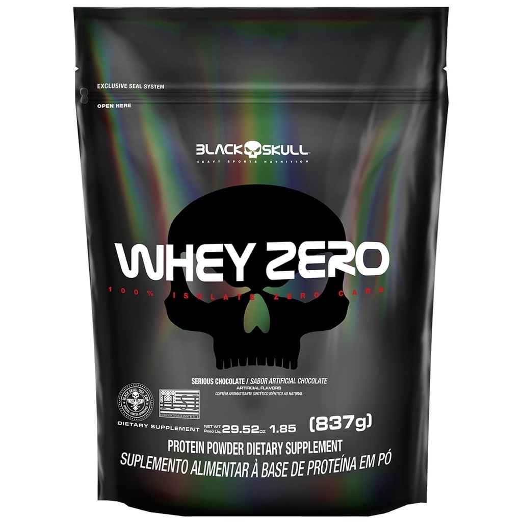 Black Skull Whey Zero Refil 837G Chocolate