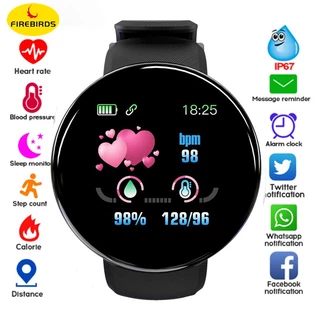 Novo Relógio Das Mulheres Dos Homens Pulseira LED D18 Smartwatch Inteligente À Prova D'água De Tela De Toque Smartband