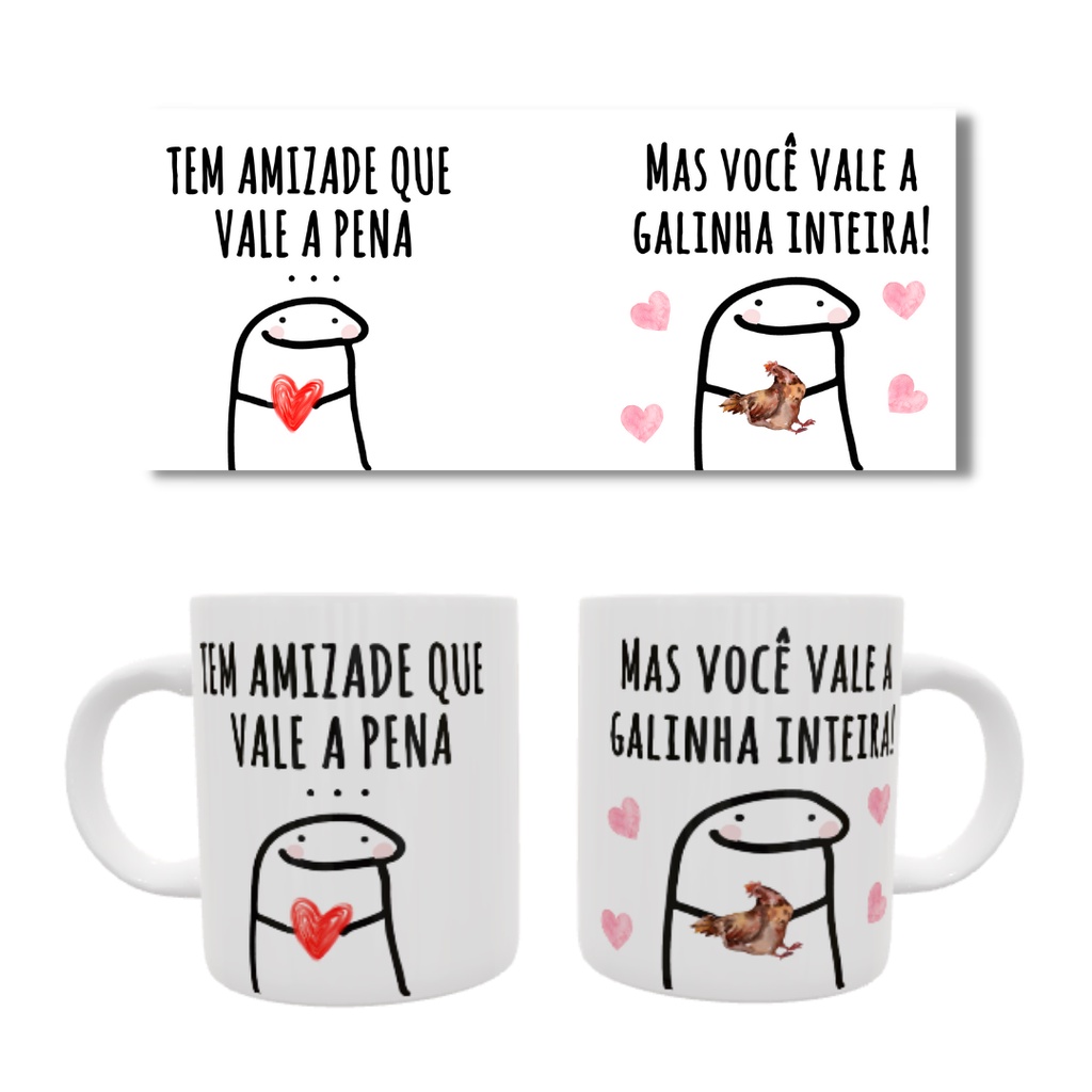 Caneca Personalizada Flork sincero- Tem amizade que vale a pena, mas ...