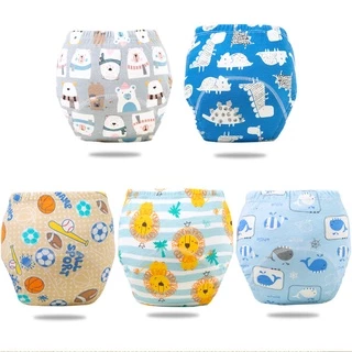 5pcs Baby Tracksuit Pants Pure Cotton Fraldas De Bolso Laváveis À Prova D