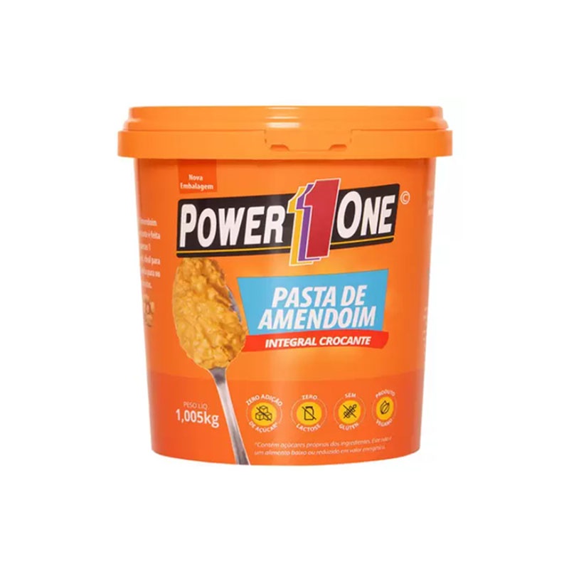 Power One Pasta De Amendoim 1k Crocante