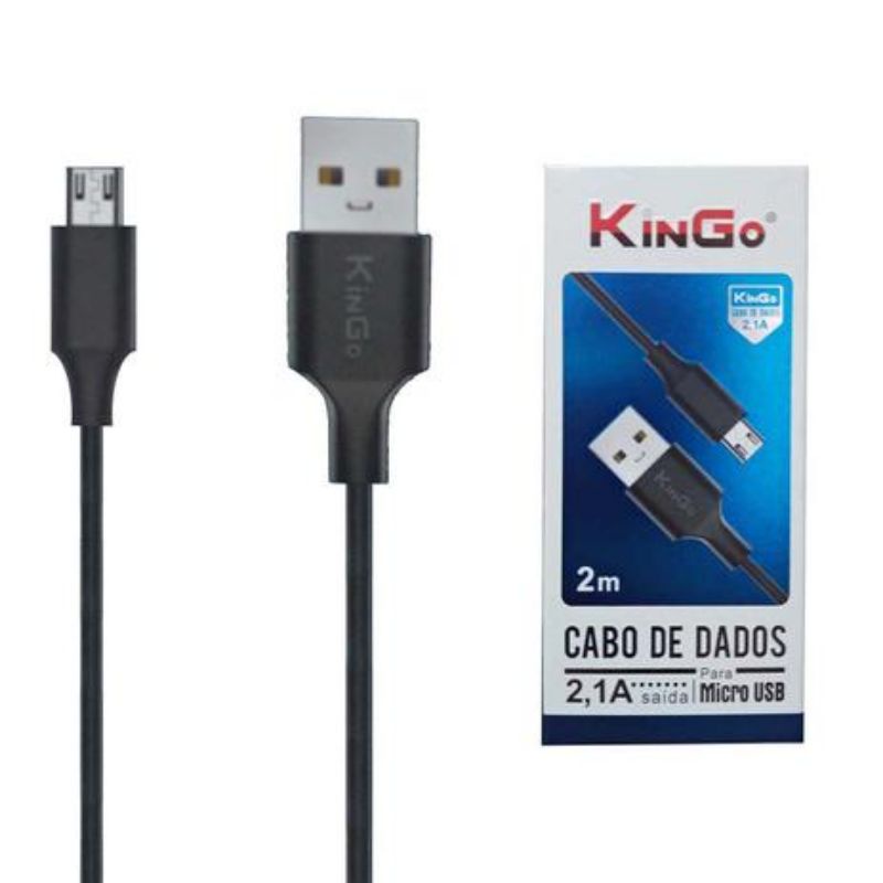 Cabo USB Original KinGo V8 normal | Shopee Brasil