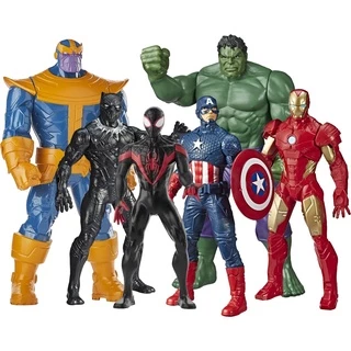 Boneco Capitão América Pantera Negra Homem De Ferro Thanos Hulk Aranha Miles Moraes Olympus Original Hasbro