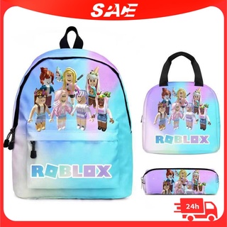 ROBLOX-mochila anime dos desenhos animados para alunos da escola, mochila  infantil, lancheira, estojo de lápis - AliExpress