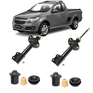 Par Amortecedor + Kit Batente Coifa E Coxim Montana 1.4 8V 2011 2012 2013 2014 2015 Em Diante