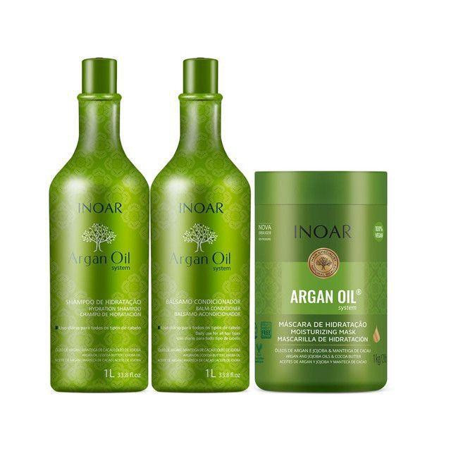 Kit INOAR OIL ARGAN Shampoo + Condicionador + Mascara Inoar Oil Argan ...