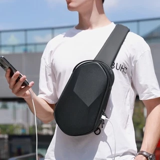 Bolsa Para Homem Resilver Resistente A Arranhões Saco De Funda À Prova D'água De Grande Capacidade O Ombro Corpo Cruzado Com Porta De Carregamento USB Adequado ipad De 7,9 Polegadas