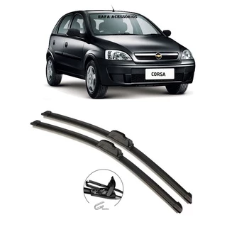 Kit Palhetas Limpador Parabrisa Gm Corsa Hatch 2004 A 2012