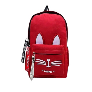 Mochila Feminina Gatinho Moow Com Orelhinhas Escolar Volta As