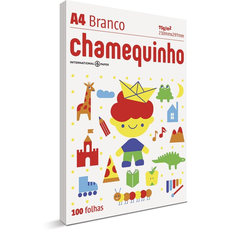 Papel Sulfite A4 Oficio Chamequinho 100 Folhas 75g Branco Shopee Brasil 1370