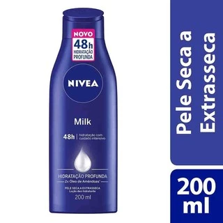 Loção Hidratante Nivea Milk 200ml Pele Extra Seca