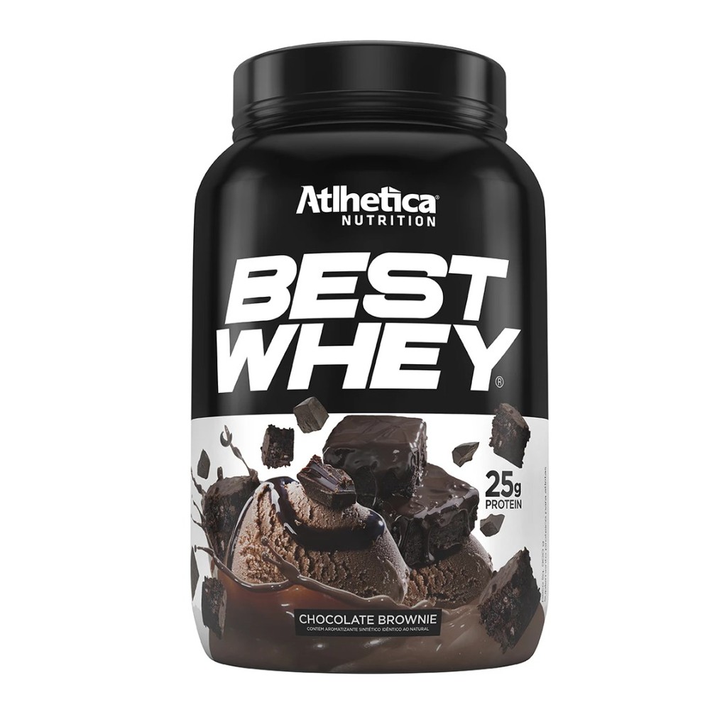 Proteína Best Whey – Sabor Brownie Chocolate 900g – Atlhetica Nutrition
