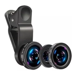Lente 3 Em 1 Universal Fisheye Olho De Peixe Clip Lens Para Fotos Celular A24