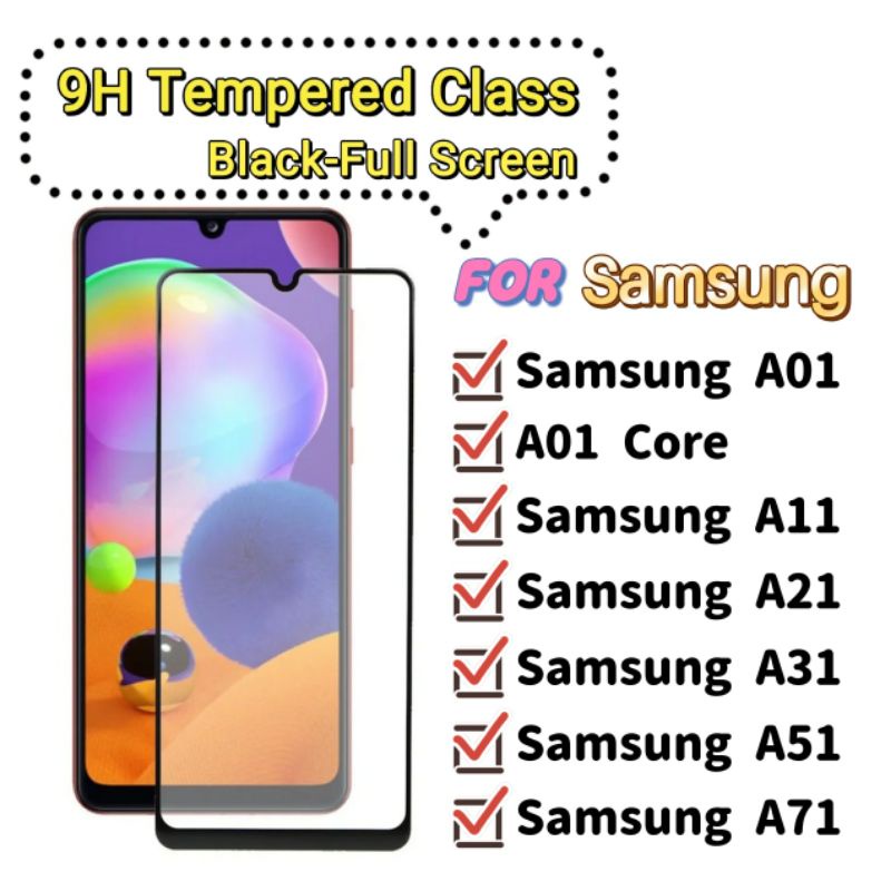 Película Vidro Temperado 3D/9D Para Samsung Galaxy A01 Core A11 A21 A21s A31 A41 A51 A71 A81 A91 A01Core Note 10 Lite S10 S20 Fe