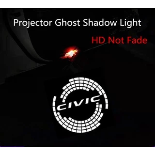 Luz Do Projetor Logotipo Da Porta Carro Fantasma Sombra 3D Para honda CIVIC Bem-Vindo DIY Passo Símbolo Sinal Emblema