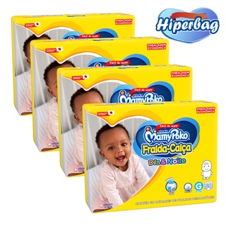 Kit 04 Hiper Bag FRALDA CALÇA Descartável DIA&NOITE MamyPoko - G -200 Unidades - Tecnologia Japonesa