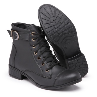 Bota Fivela Sola Baixa - Preto