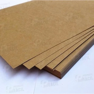 Papel Kraft 400g Liso Fosco A4 400gr 50 Folhas Artesanato