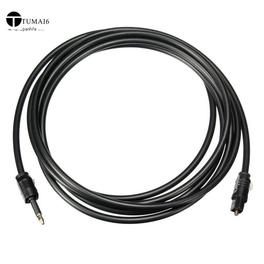 2m Mini Cabo De Áudio Óptico Digital Plug De 3,5mm Spdif / Linha De Fibra Ótica
