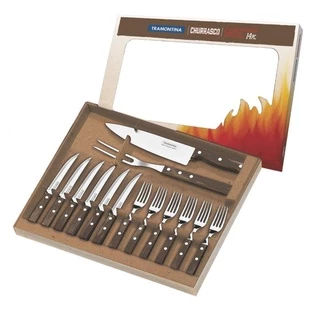 Kit Para Churrasco Em Inox Polywood Com 14 Peças 21199/989 Castanho Tramontina em Oferta na Shopee