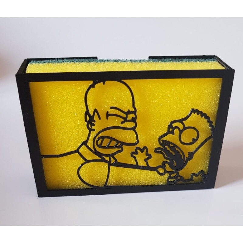 Porta Esponja ou Guardanapo Homer Bart Simpsons