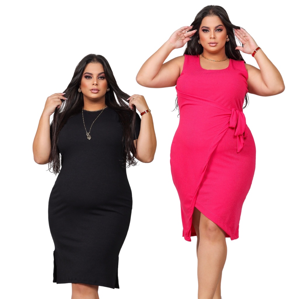 Vestido plus size três Marias veste do 44 ao 50 moda maior plus sizes com  manguinha confortável fresco dia a dia soltinho vestidos moda feminina  roupa de mulher gordinha