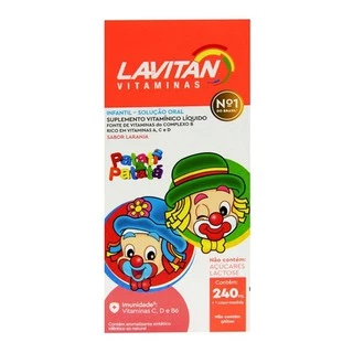 Lavitan kids Polivitamínico Imunidade Infantil Sabor Laranja 240ml saúde apetite