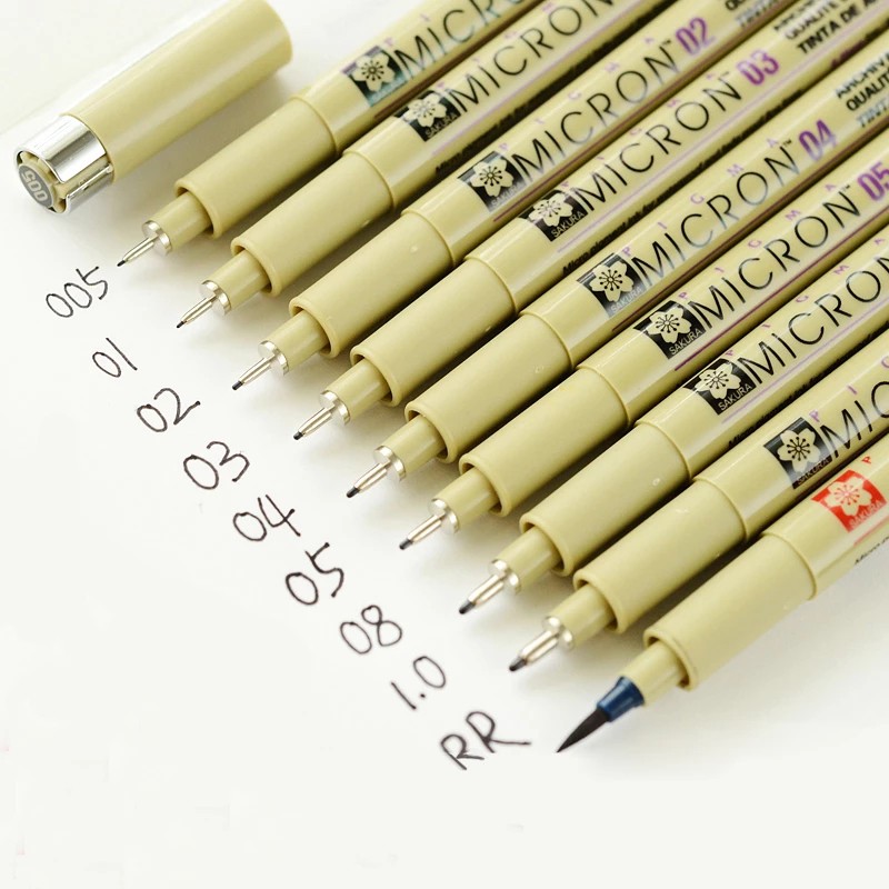 Caneta Micron Preto Pigma À Prova D'água Desenho D'água De Agulha Fineline Suprimentos