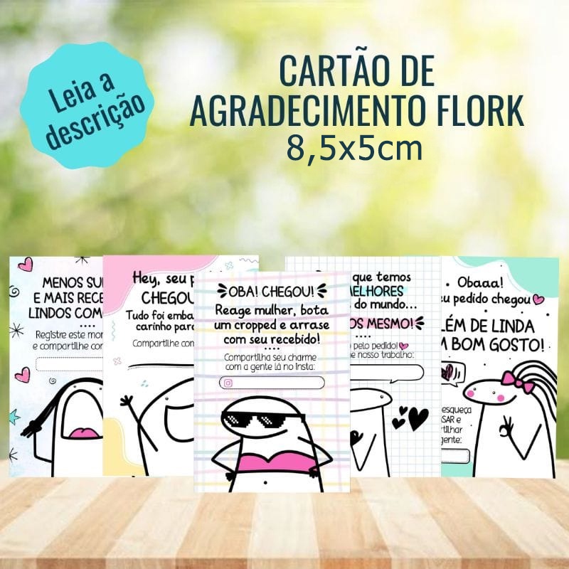 cartão agradecimento flork meme , meme florcks bonequinhos