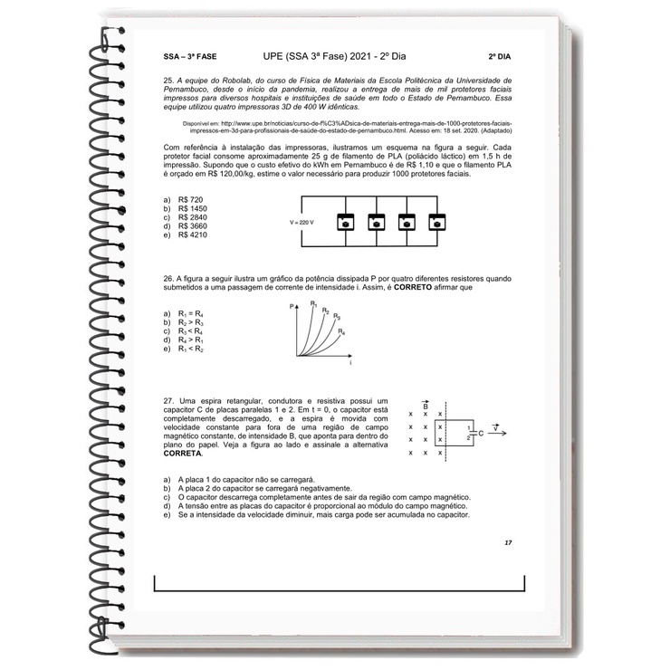 UPE (SSA) 2026/2027 - Caderno de Provas + Gabarito + Folhas de Redação ...