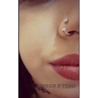 Piercing Ferradura Helix Orelha Boca Septo Labret Prata 925