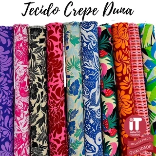 Tecido Crepe Duna Estampado 1mt x 1,46