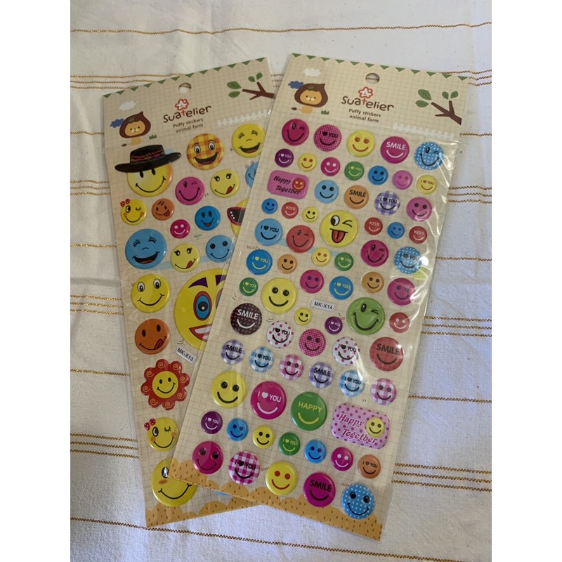 cartela de adesivos smileys em relevo | Shopee Brasil
