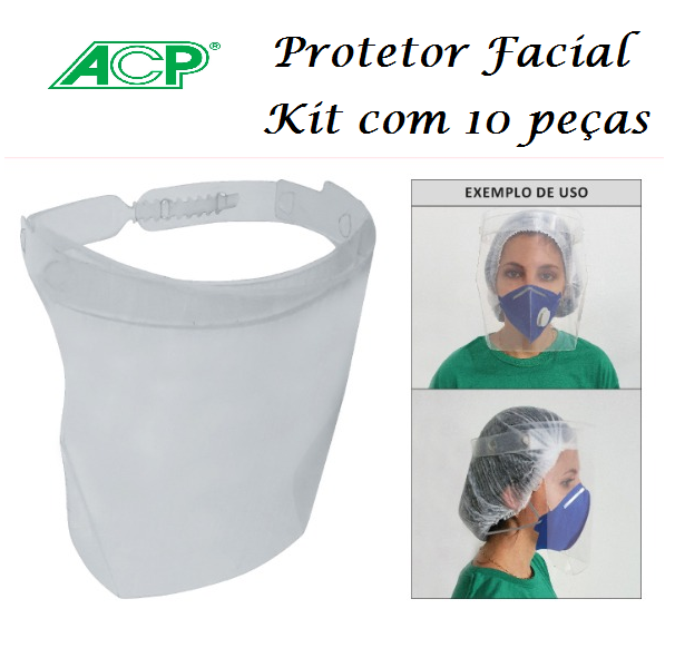 Protetor Facial Face Shield - Kit 10 Peças | Shopee Brasil