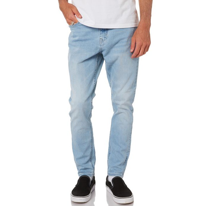 Calça jeans clara masculina 2024 larga