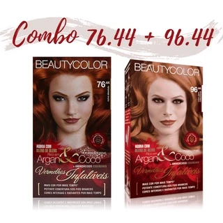 kit Coloração Beauty Color Combo Tinta Ruivo Absoluto 76.44 e Ruivo indecifrável 96.44
