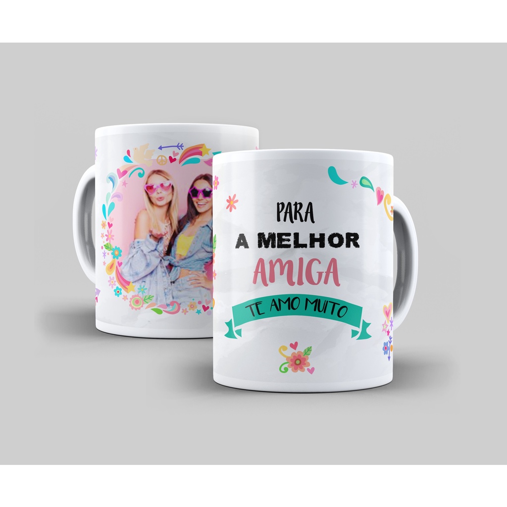 Caneca Personalizada para sua melhor amiga com frase e sua foto ...