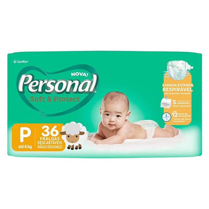 Fralda Personal Baby Soft & Protect P 36 Unidades