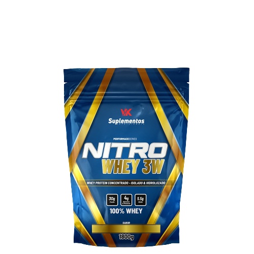 Whey Protein NItro 3W Com 1.800kg Isolado Hidrolisado