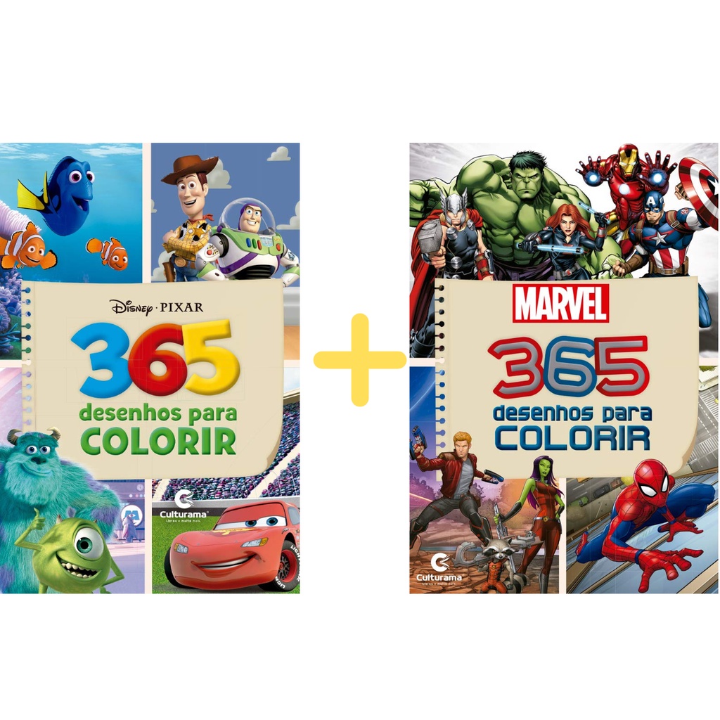 Livro De Pintar Personagens Disney Com 365 Desenhos Colorir