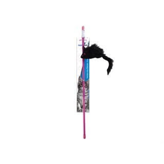 Brinquedo P/ Gato Varinha c/ ratinho colorido 47cm