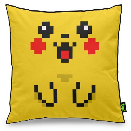 Almofada Rosto do Pikachu Pokemon Fofo Desenho Geek Nerd 45x45 cm -  Presentes Mensorê